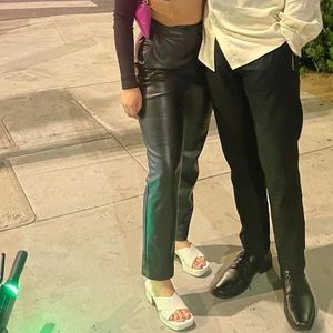 Express leather pants